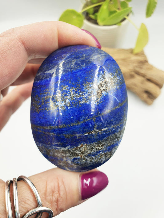 Beautiful Large Lapis Lazuli Palm / Lapis Lazuli Palmstone / Meditation Palm / Lapis Reki Crystal Palm - 180g