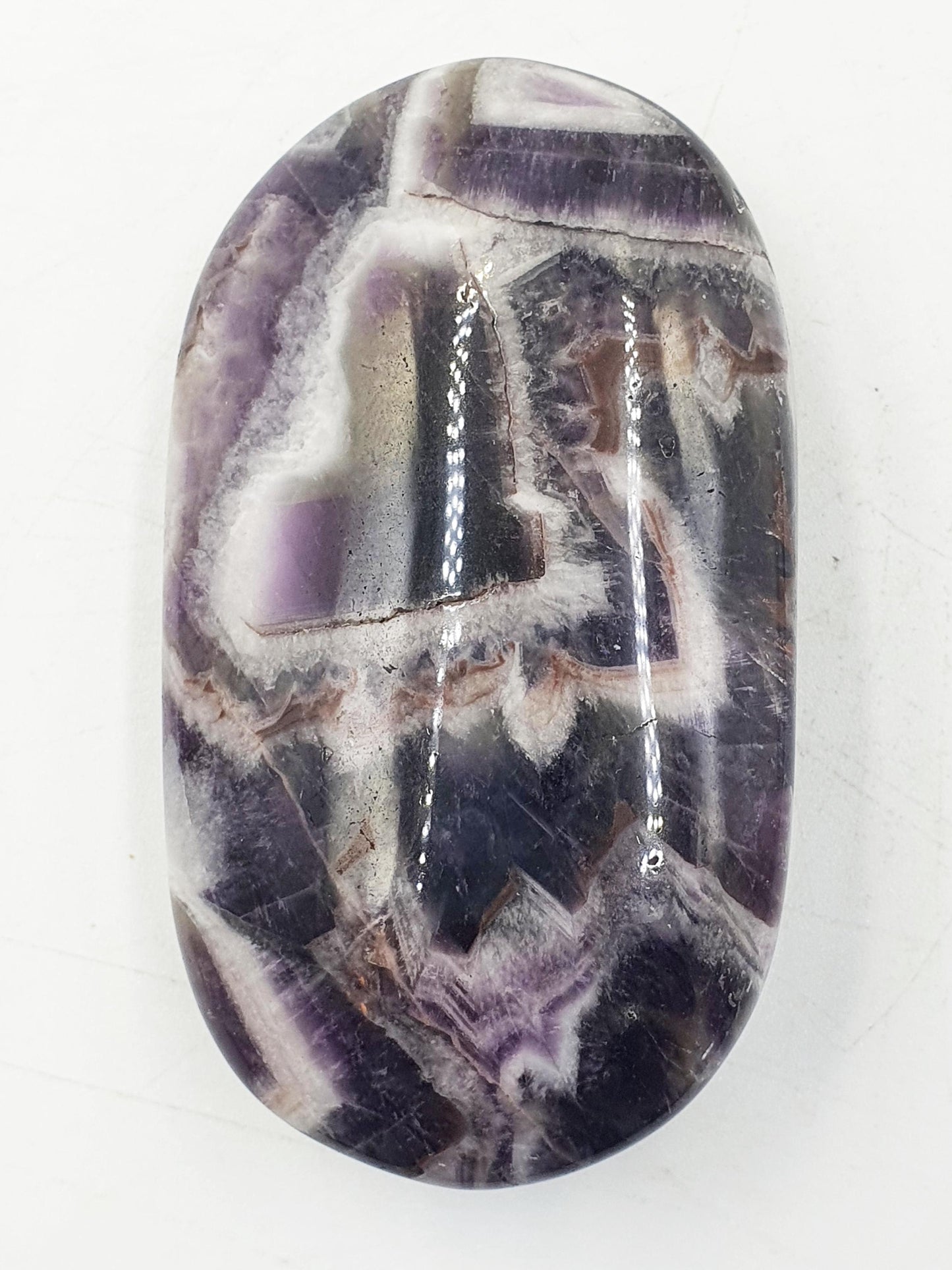 Dream Amethyst Palm / Dream Amethyst Palm Stone / Amethyst Meditation Palm / Reiki Crystal Palm - 95g
