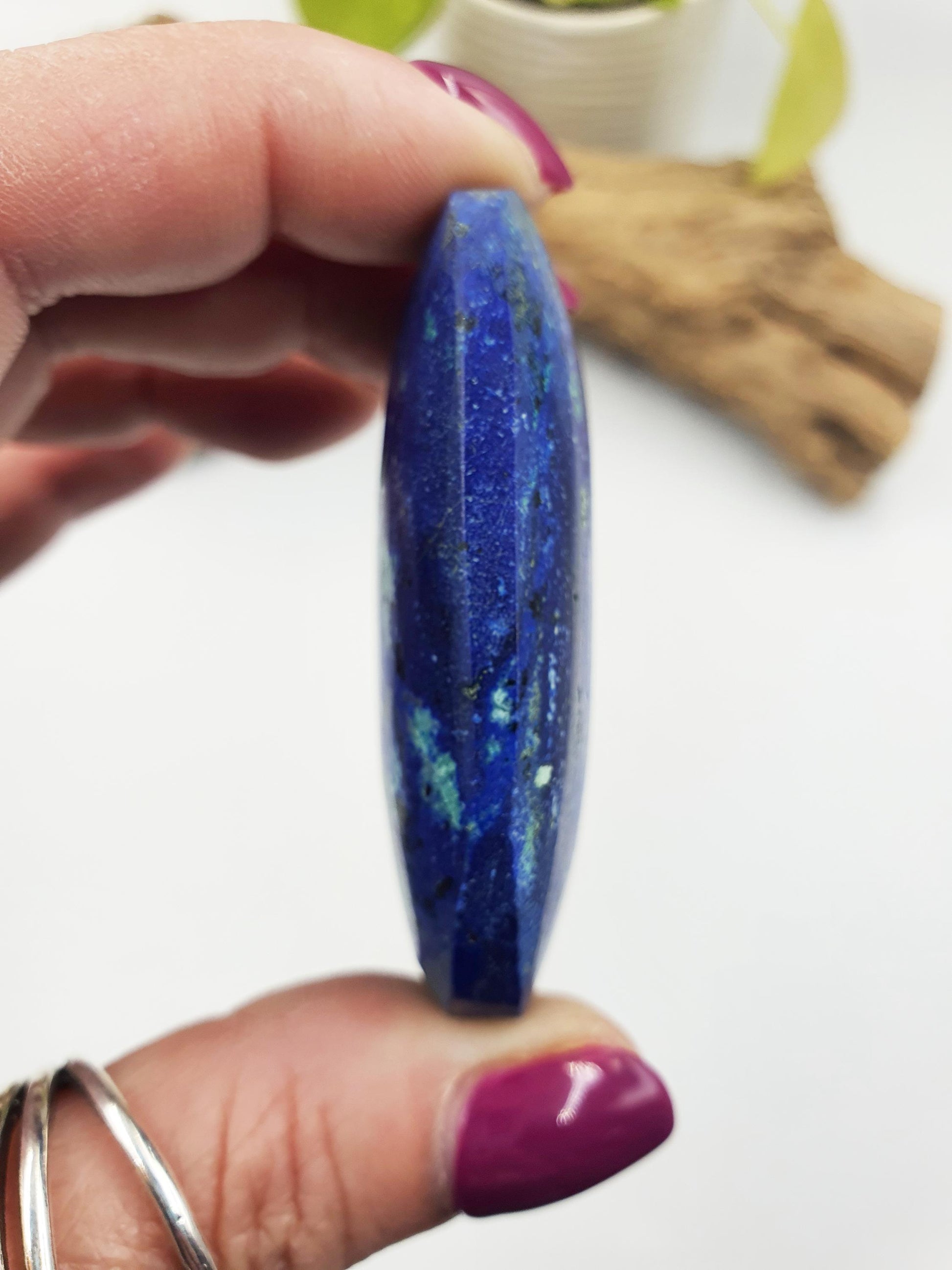 High Grade Azurite Palm / Stunning Azurite Palmstobe / Azurite Reki Crystal / Meditation Palm / Collectors Palm - 60g