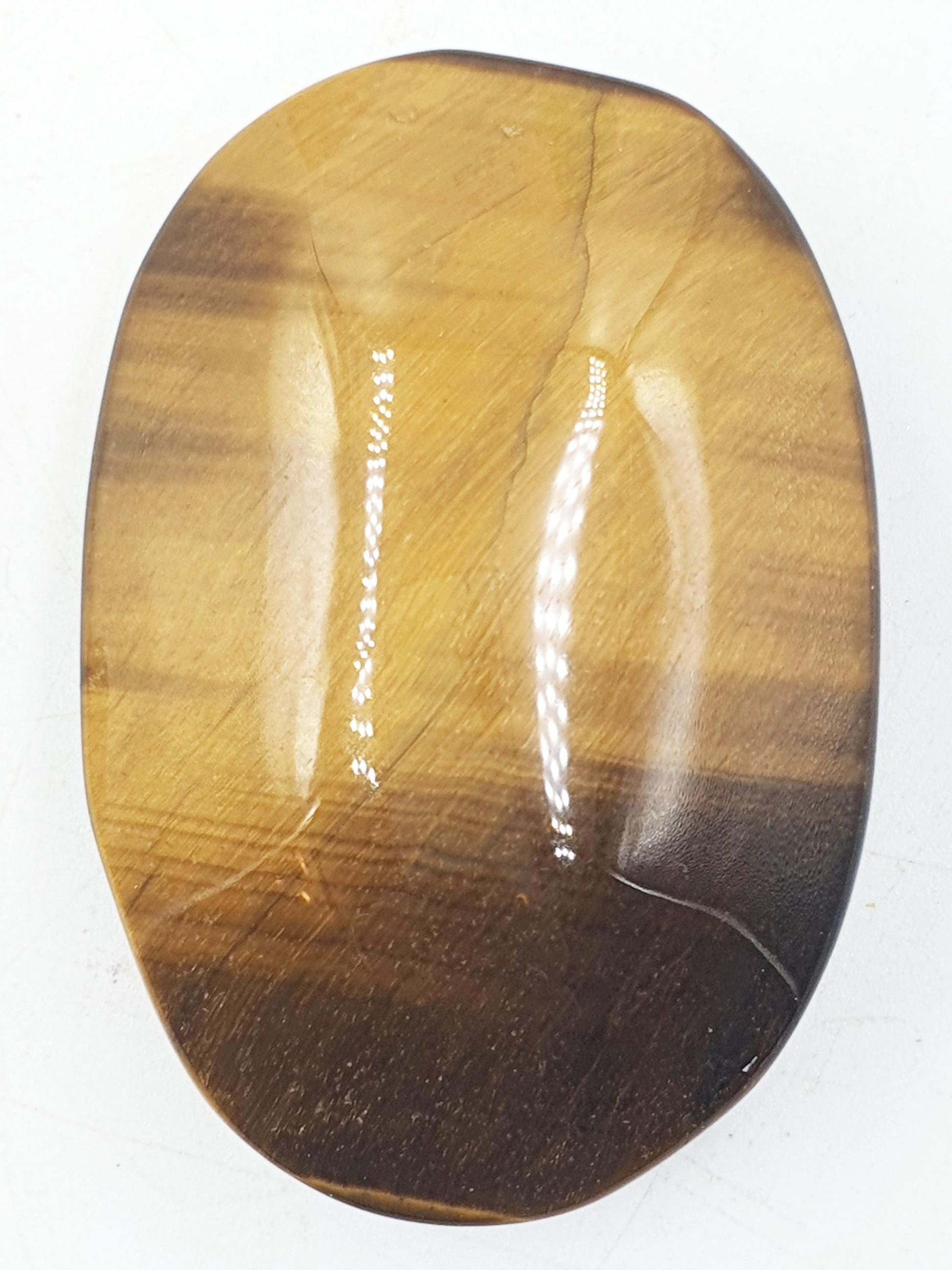 High Grade Flashy Yellow Tigers Eye Palm / Tiger's Eye Palm Stone / Pocket Crystal / Meditation Palm/ Reiki Crystal Palm - 75g