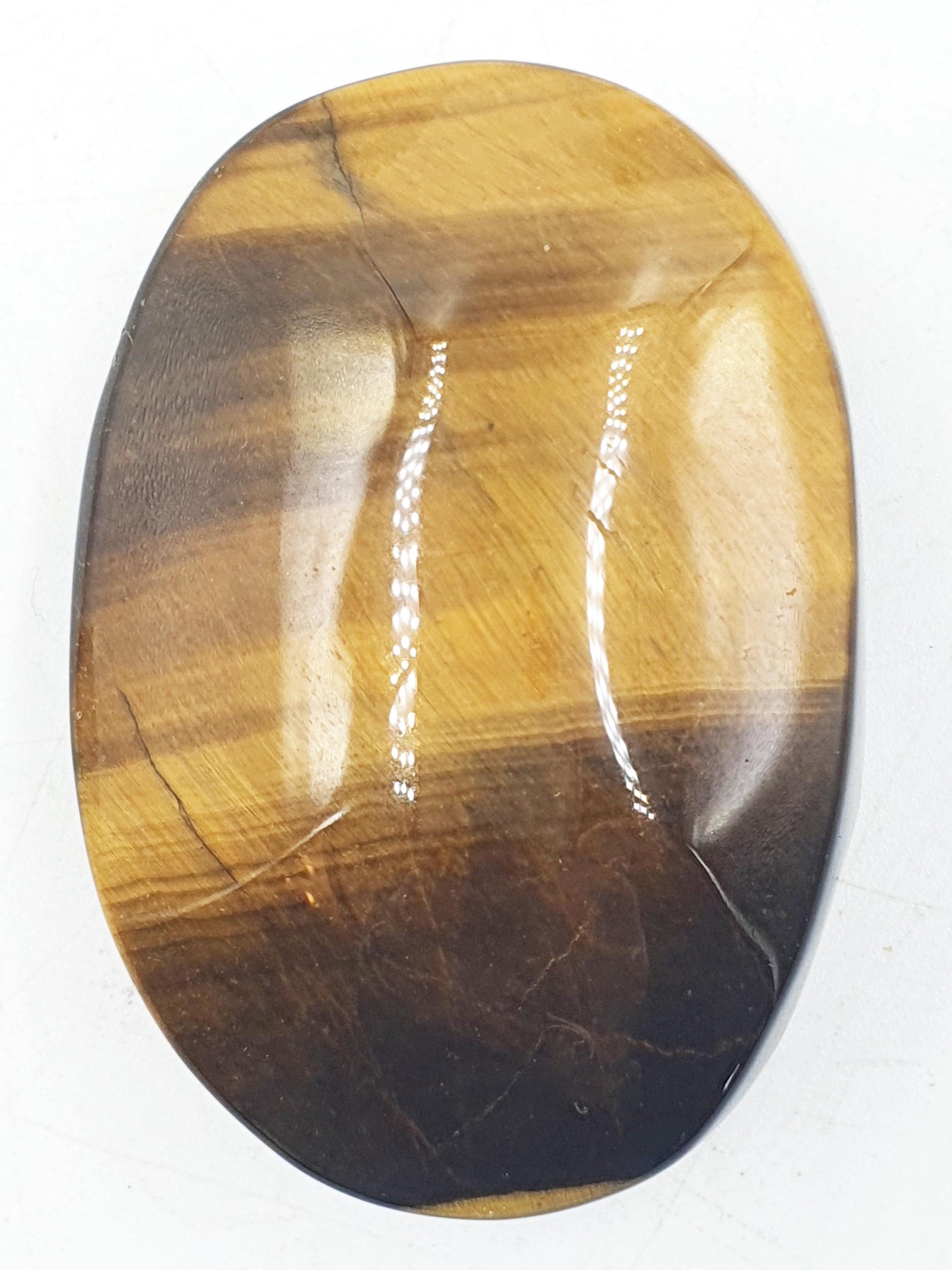 High Grade Flashy Yellow Tigers Eye Palm / Tiger's Eye Palm Stone / Pocket Crystal / Meditation Palm/ Reiki Crystal Palm - 75g