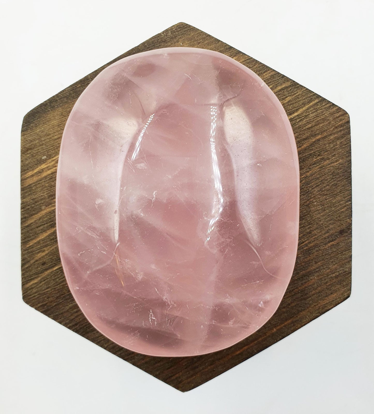 Large Beautiful Rose Quartz Palm / Rose Quartz Palm Stone / Meditation Crystal / Reiki Crystal Palm - 145g