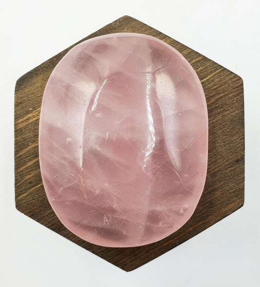 Large Beautiful Rose Quartz Palm / Rose Quartz Palm Stone / Meditation Crystal / Reiki Crystal Palm - 145g