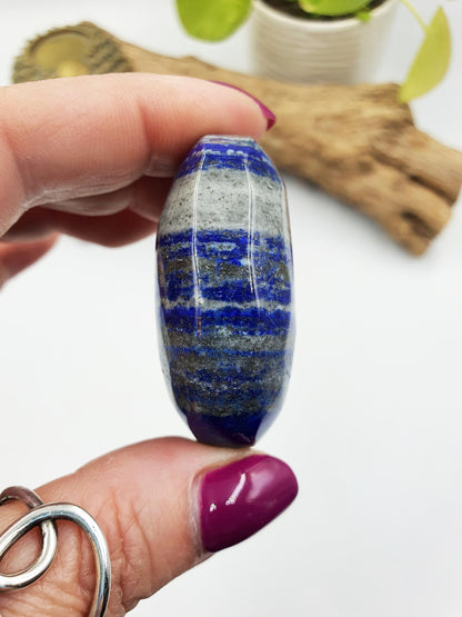 Beautiful Lapis Lazuli Palm / Lapis Lazuli Palmstone / Pocket Crystal / Meditation Palm / Lapis Reki Crystal Palm - 70g