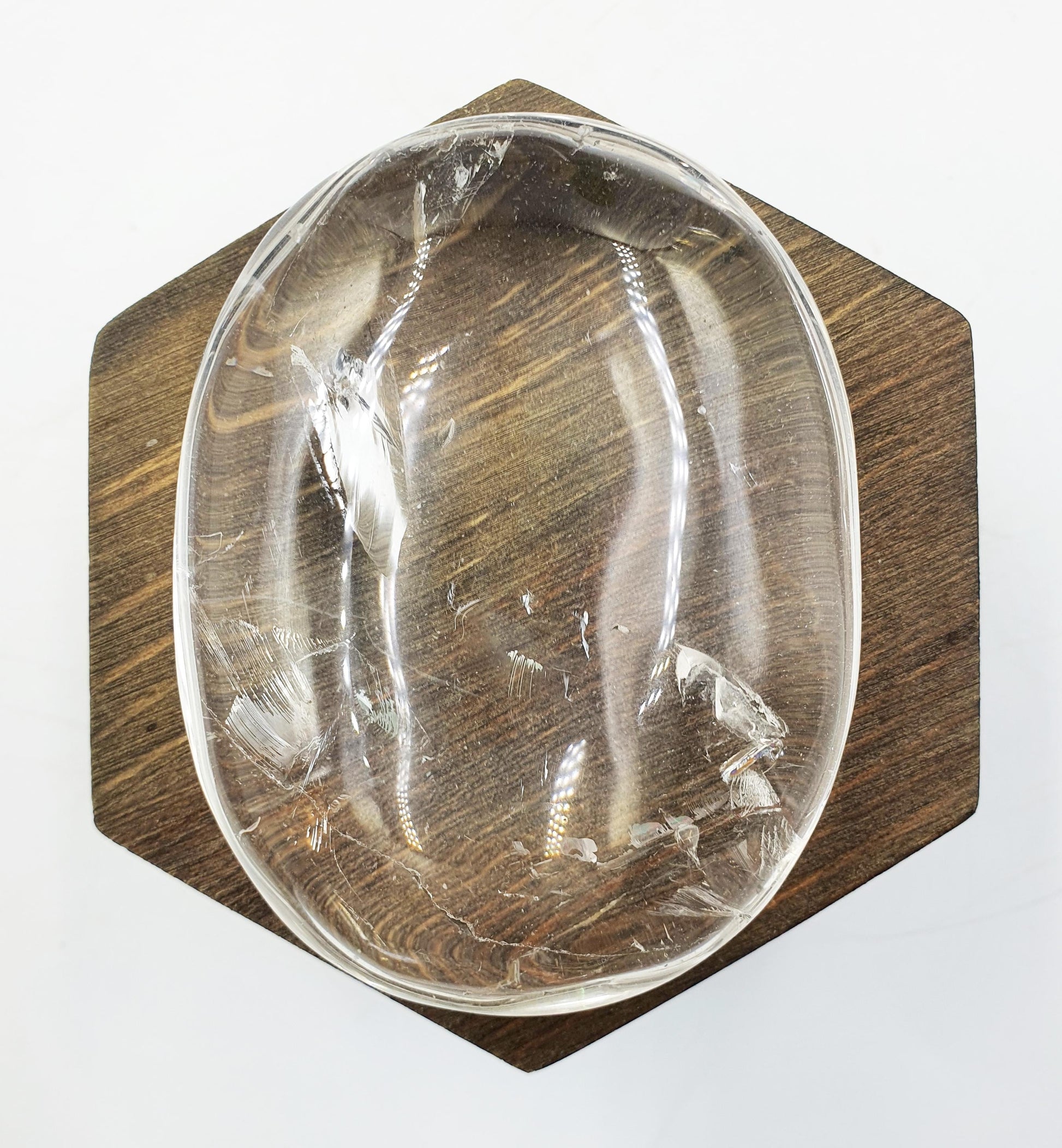 Beautiful Large Clear Quartz Palm with rainbows / Clear Quartz Palm Stone with shimmering inclusions/ Meditation Palm / Reiki Crystal - 150g