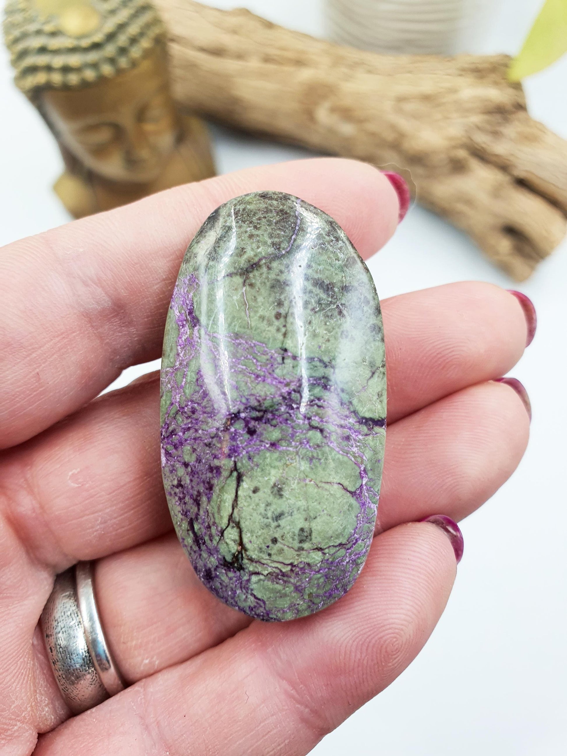Little Stunning Atlantisite Palm / Atlantisite Palm Stone / Collectors Crystal Palm / Reiki Crystal Palm / Meditation Stone - 25g
