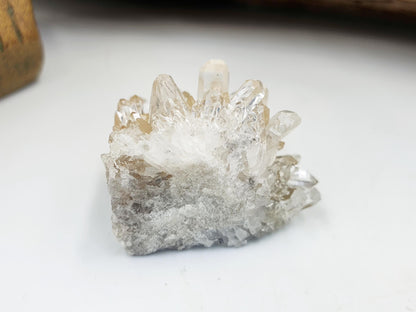 Cute Tiny Chrysanthemum Quartz Cluster / Raw Quartz Cluster / Mini Quartz Cluster - 17g
