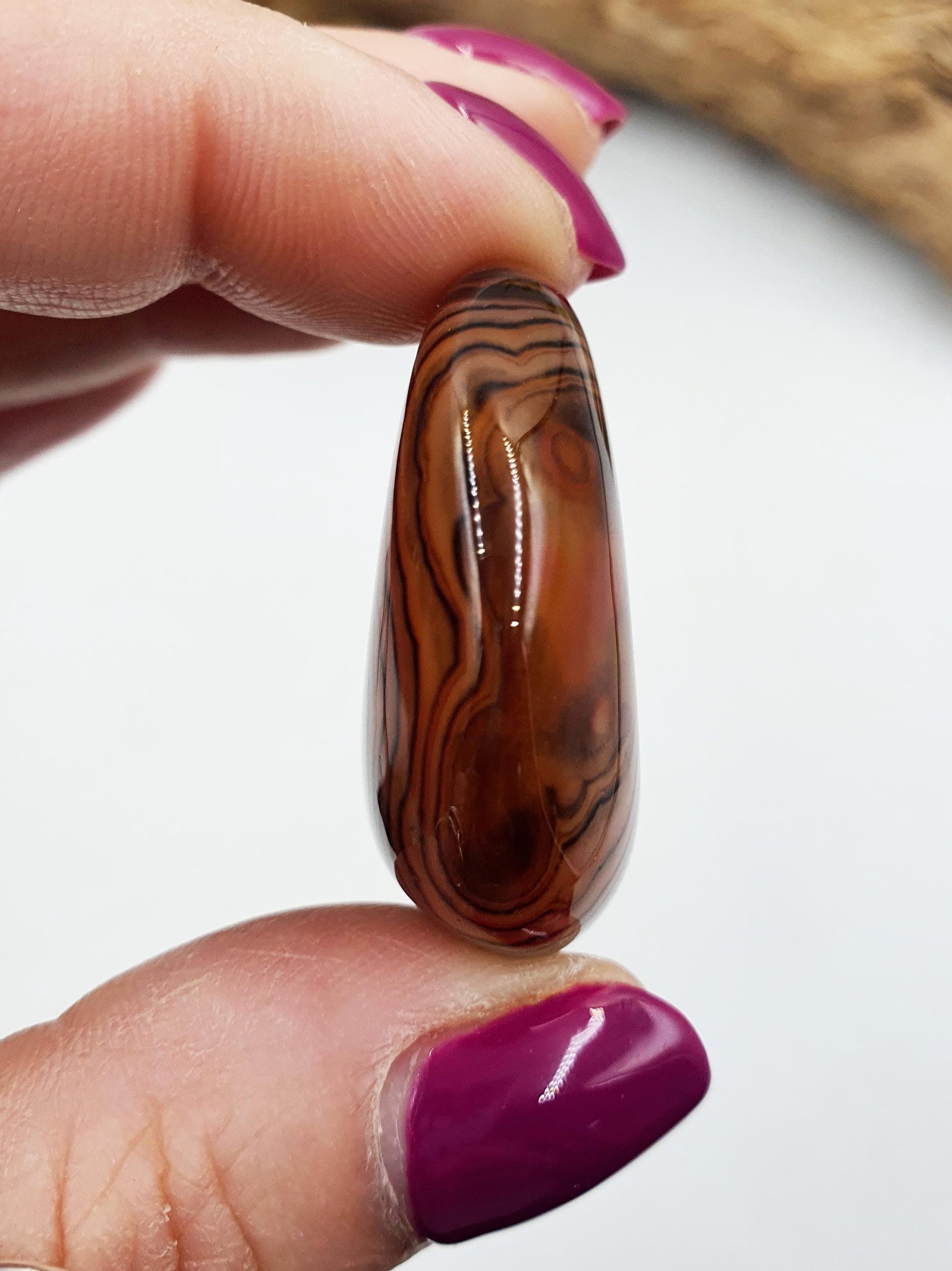 Little Sardonyx Palm / Sardonyx Palm Stone / Healing Palm / Meditation Palm / Reiki Crystal / Banded Palm - 30g