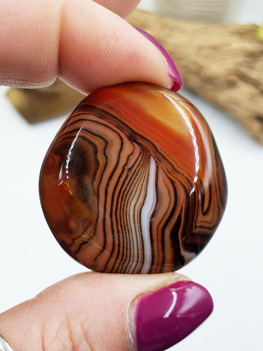 Little Sardonyx Palm / Sardonyx Palm Stone / Healing Palm / Meditation Palm / Reiki Crystal / Banded Palm - 30g