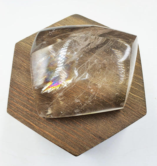 Clear Quartz Freeform with huge rainbow / Clear Quartz Chunk / Clear Quartz Piece - 135g