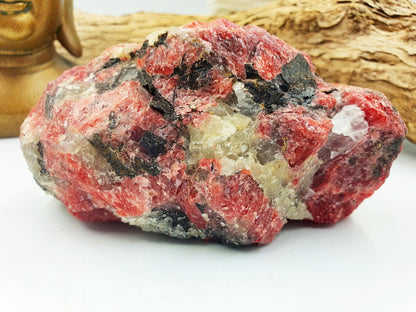 Raw Rhodonite Specimen / Large Raw Red Rhodonite / Raw Rhodonite Chunk / Raw Pink Crystal Specimen - 605g