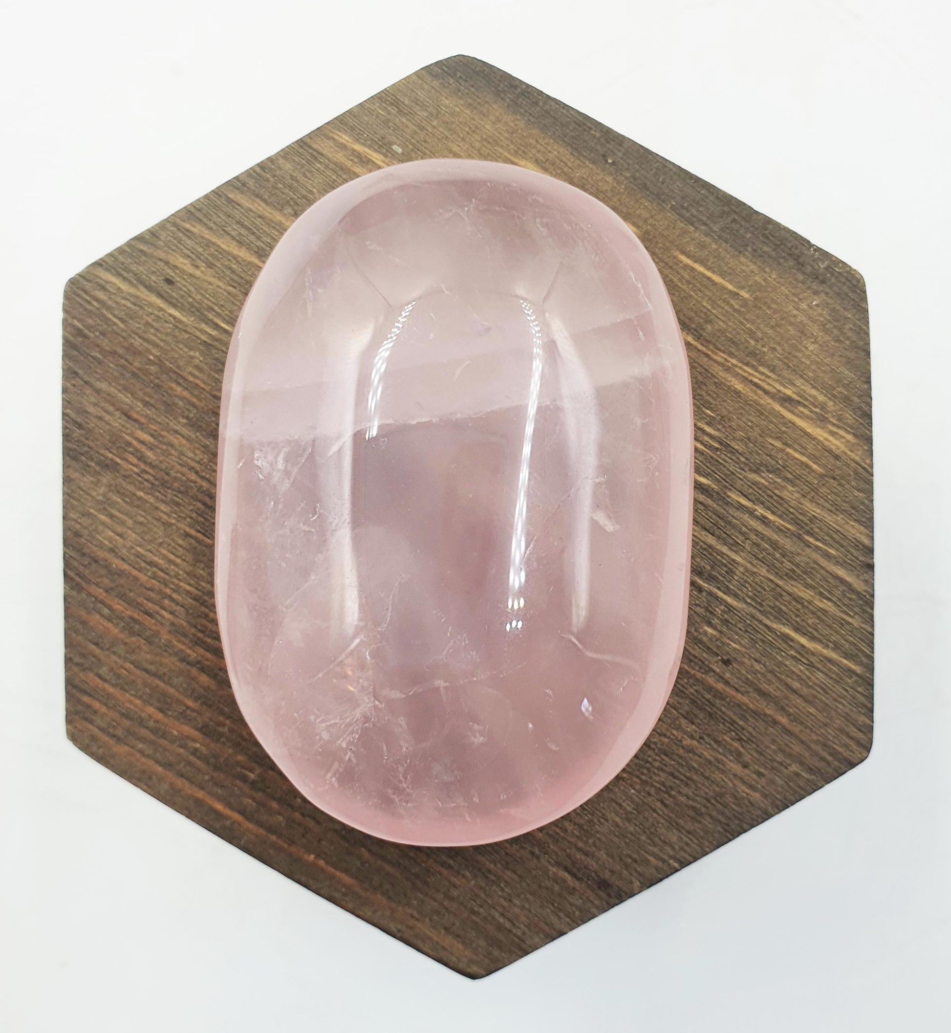 Rose Quartz Palm Stone - Love & Compassion Healing Crystal - 105g