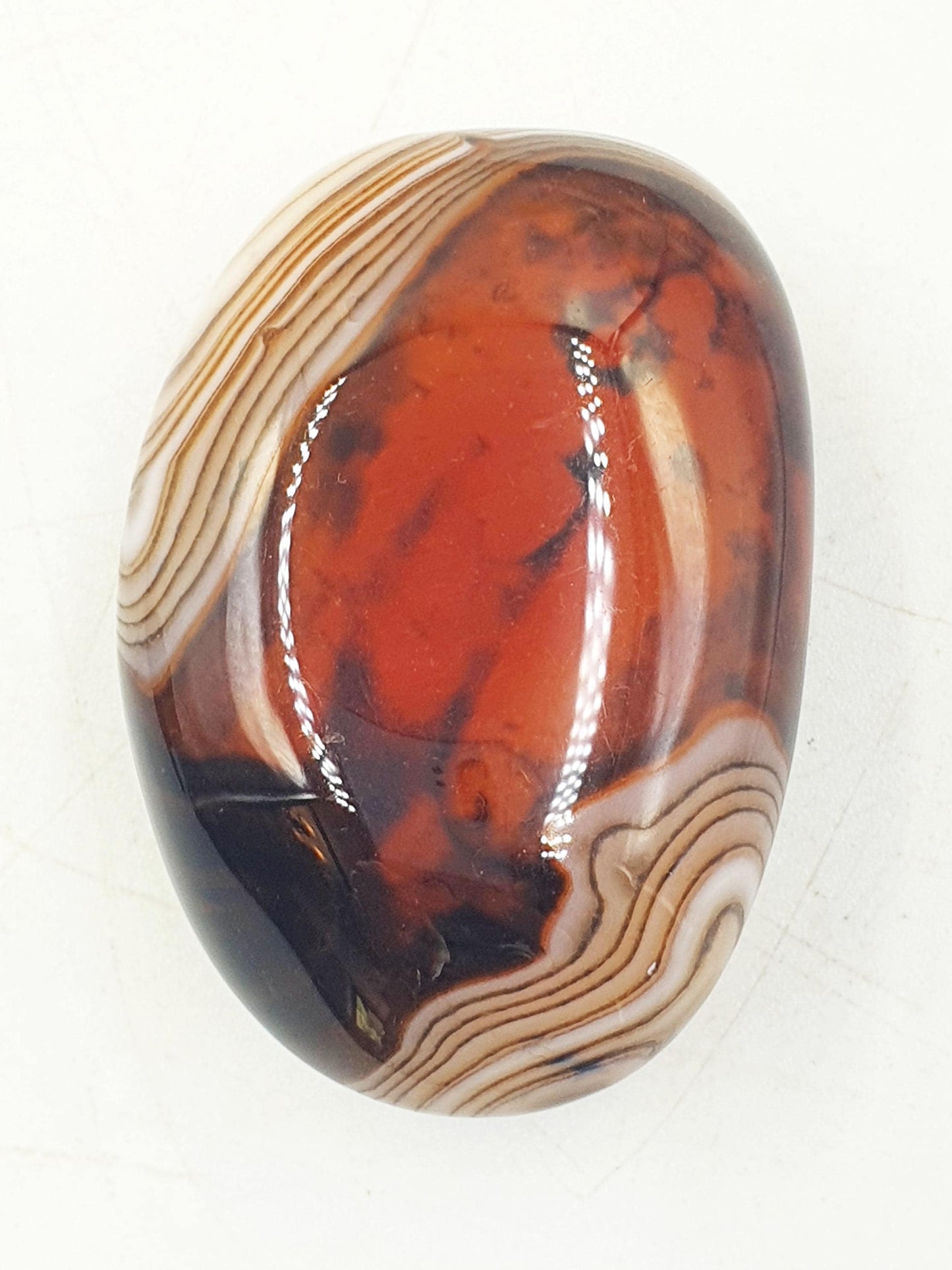 Sardonyx Palm Stone - Strength & Protection Healing - 50g