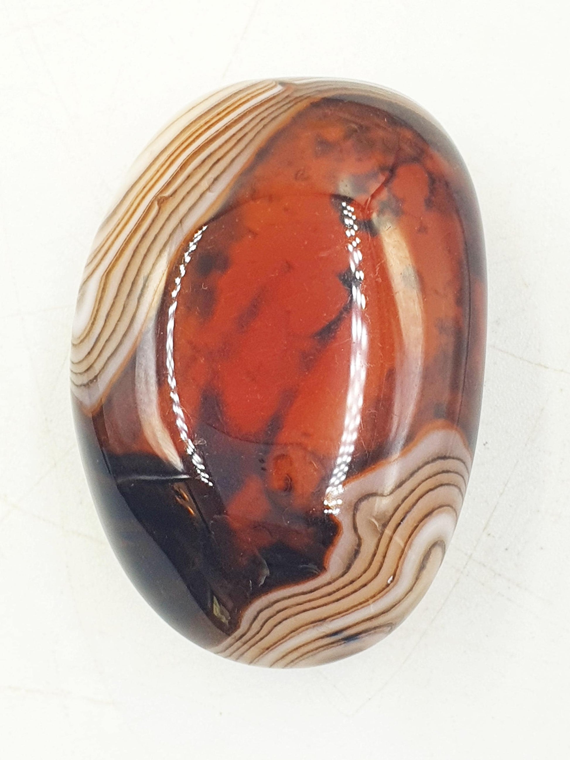 Sardonyx Palm Stone - Strength & Protection Healing - 50g