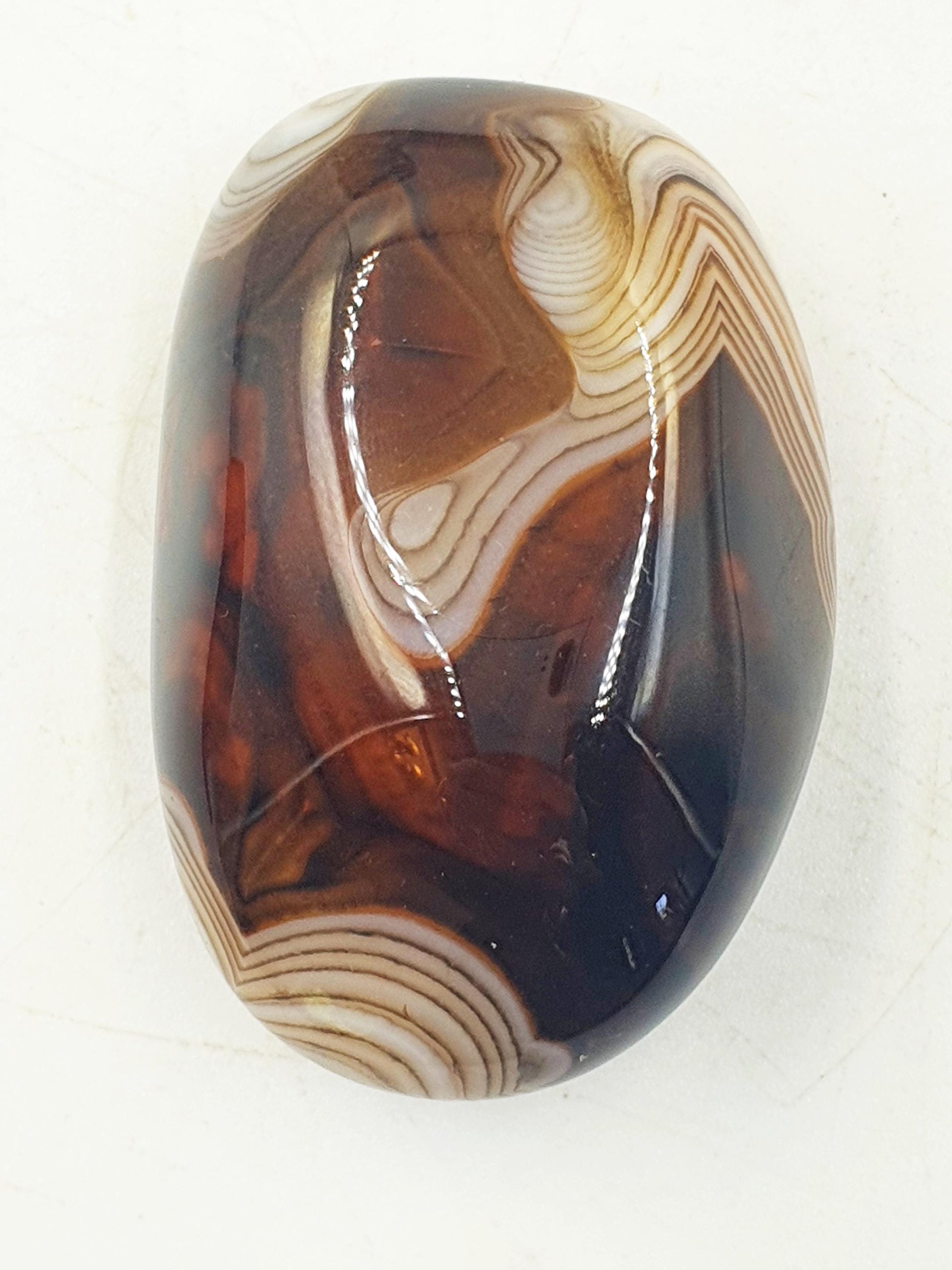 Sardonyx Palm Stone - Strength & Protection Healing - 50g