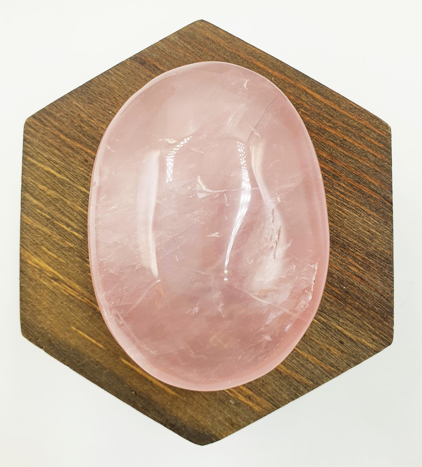 Rose Quartz Palm Stone - Love & Compassion Healing Crystal - 105g