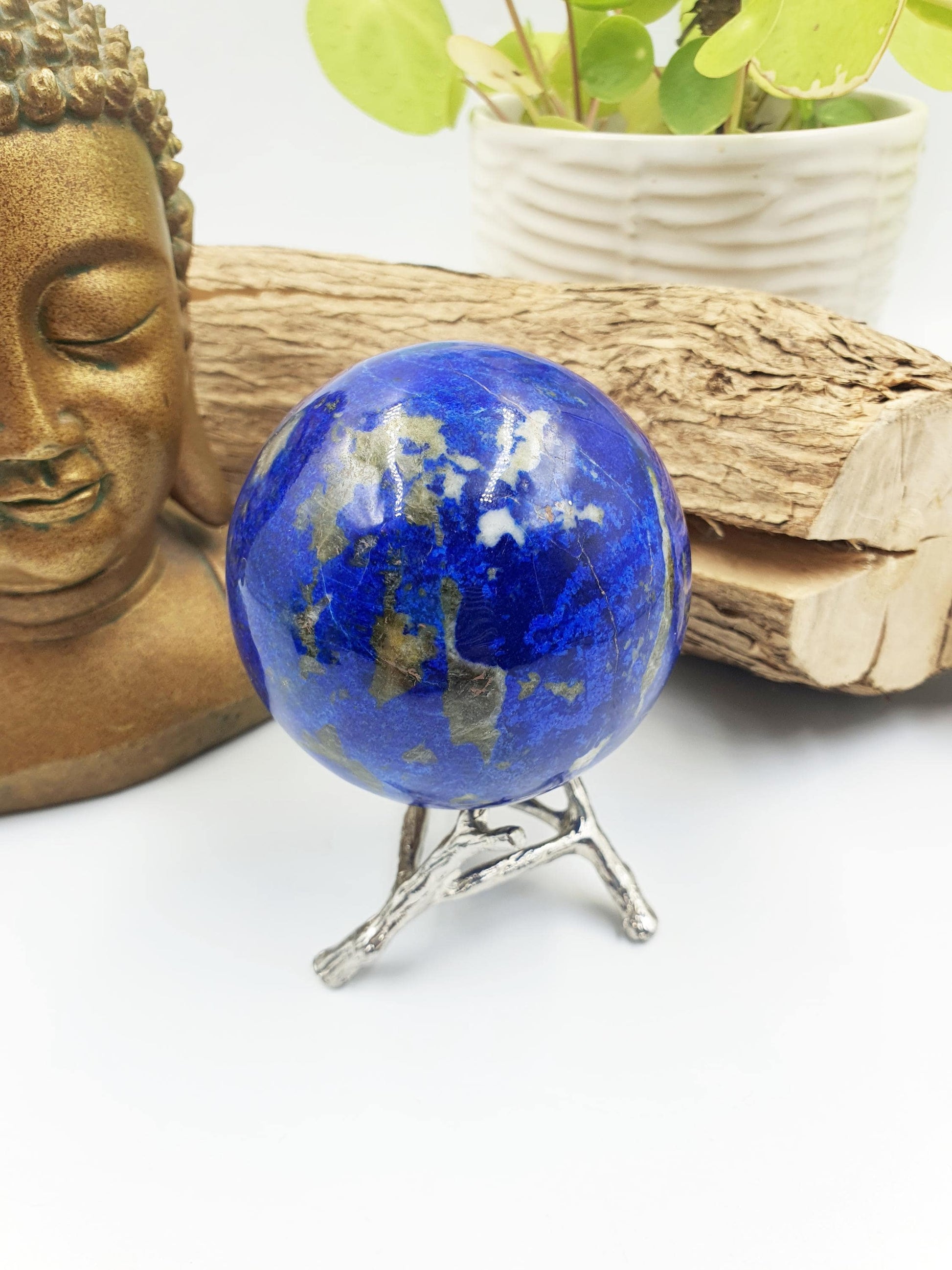 Unique Lapis Lazuli Sphere - Wisdom & Truth Third Eye Chakra Crystal Ball - 67mm