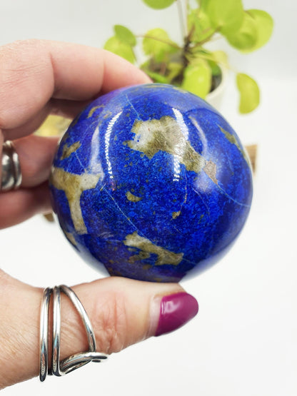 Unique Lapis Lazuli Sphere - Wisdom & Truth Third Eye Chakra Crystal Ball - 67mm