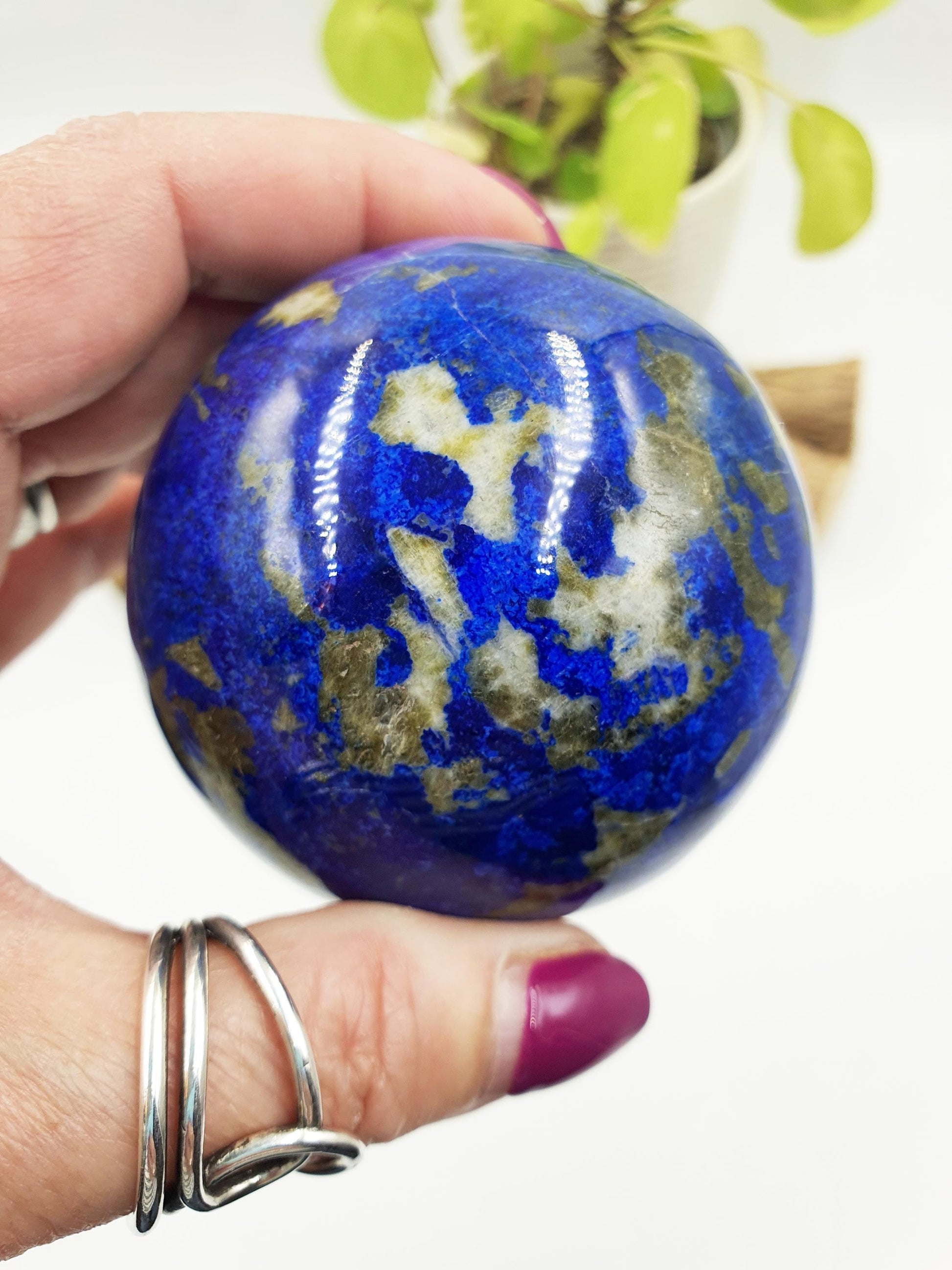 Unique Lapis Lazuli Sphere - Wisdom & Truth Third Eye Chakra Crystal Ball - 67mm