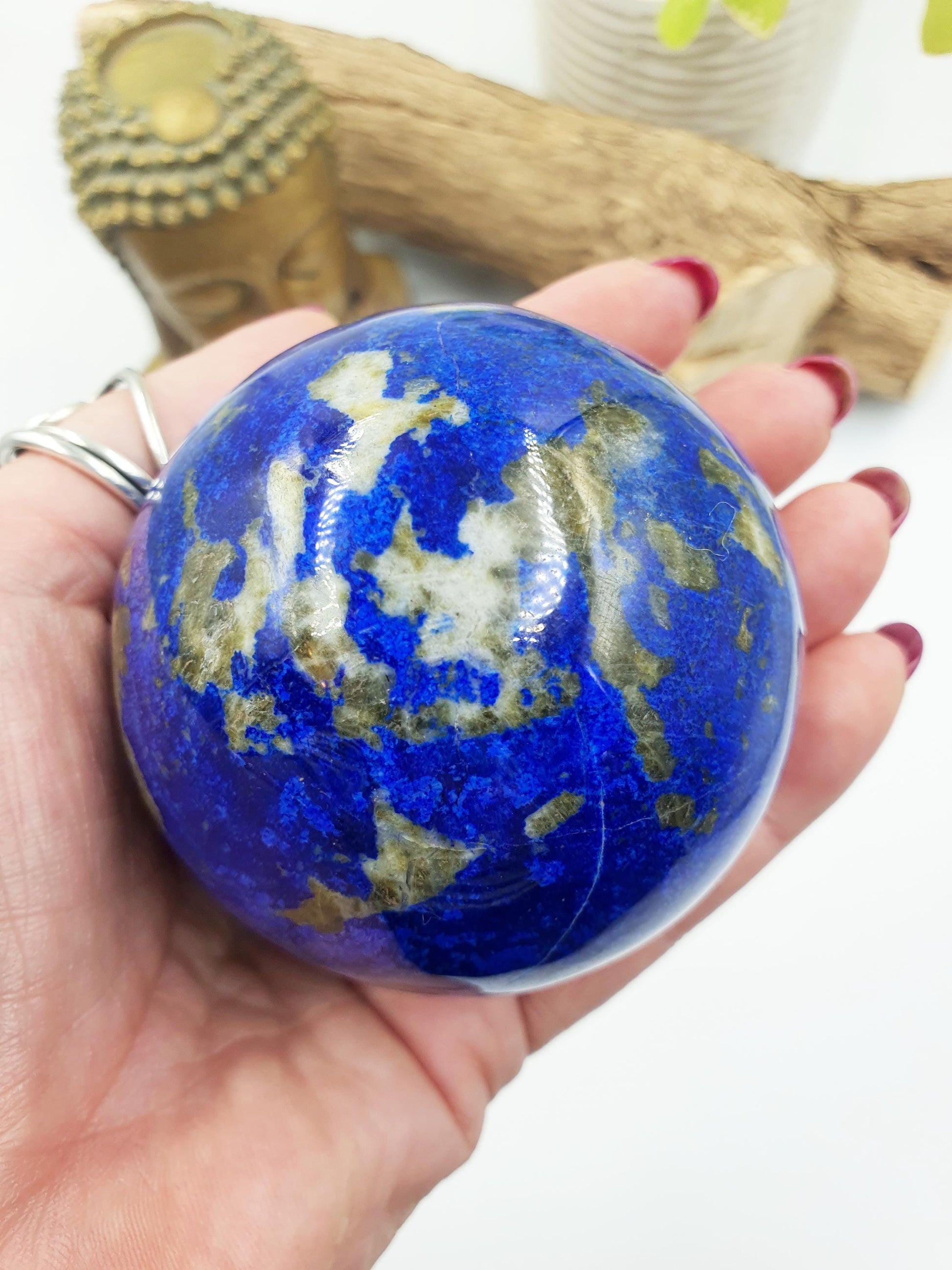 Unique Lapis Lazuli Sphere - Wisdom & Truth Third Eye Chakra Crystal Ball - 67mm