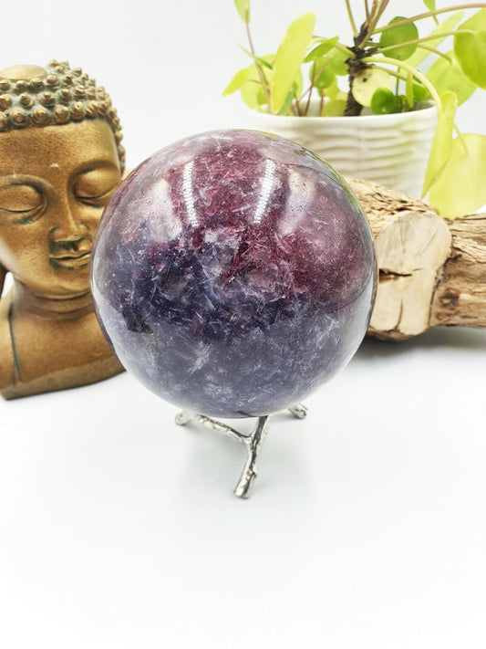 Large Unicorn Stone (Pegmatite) Sphere - Calming & Nurturing Crystal Ball - 92mm
