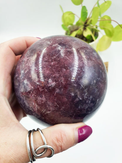 Large Unicorn Stone (Pegmatite) Sphere - Calming & Nurturing Crystal Ball - 92mm