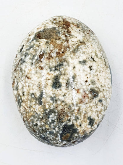 Ocean Jasper Palm with Natural Pockets - Joy & Renewal Healing Crystal - 85g