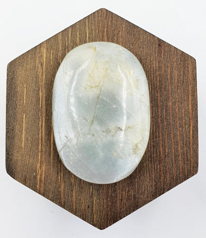 Green Moonstone Palm - Heart Chakra & Emotional Balance Healing Crystal - 60g
