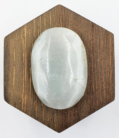 Green Moonstone Palm - Heart Chakra & Emotional Balance Healing Crystal - 60g