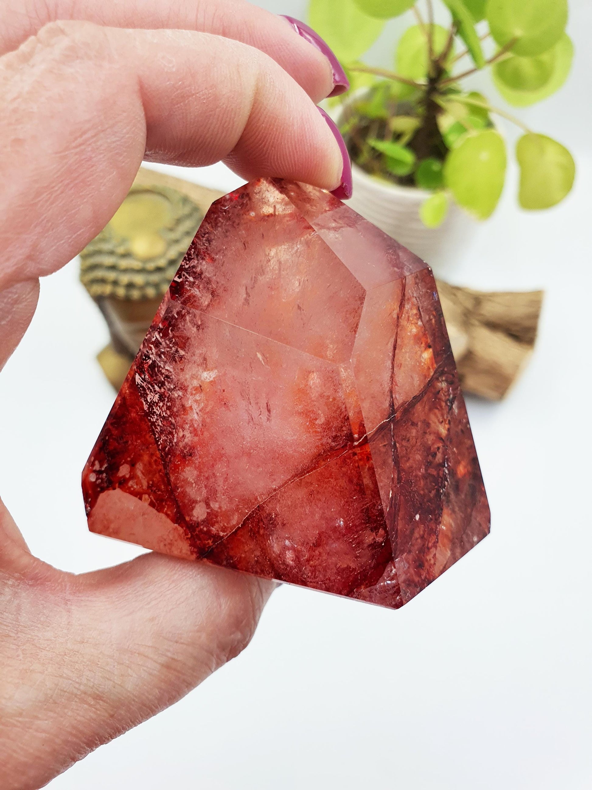 Madagascan Fire Quartz (Hematoid Quartz) Freeform - Grounding & Vitality Healing Crystal - 315g