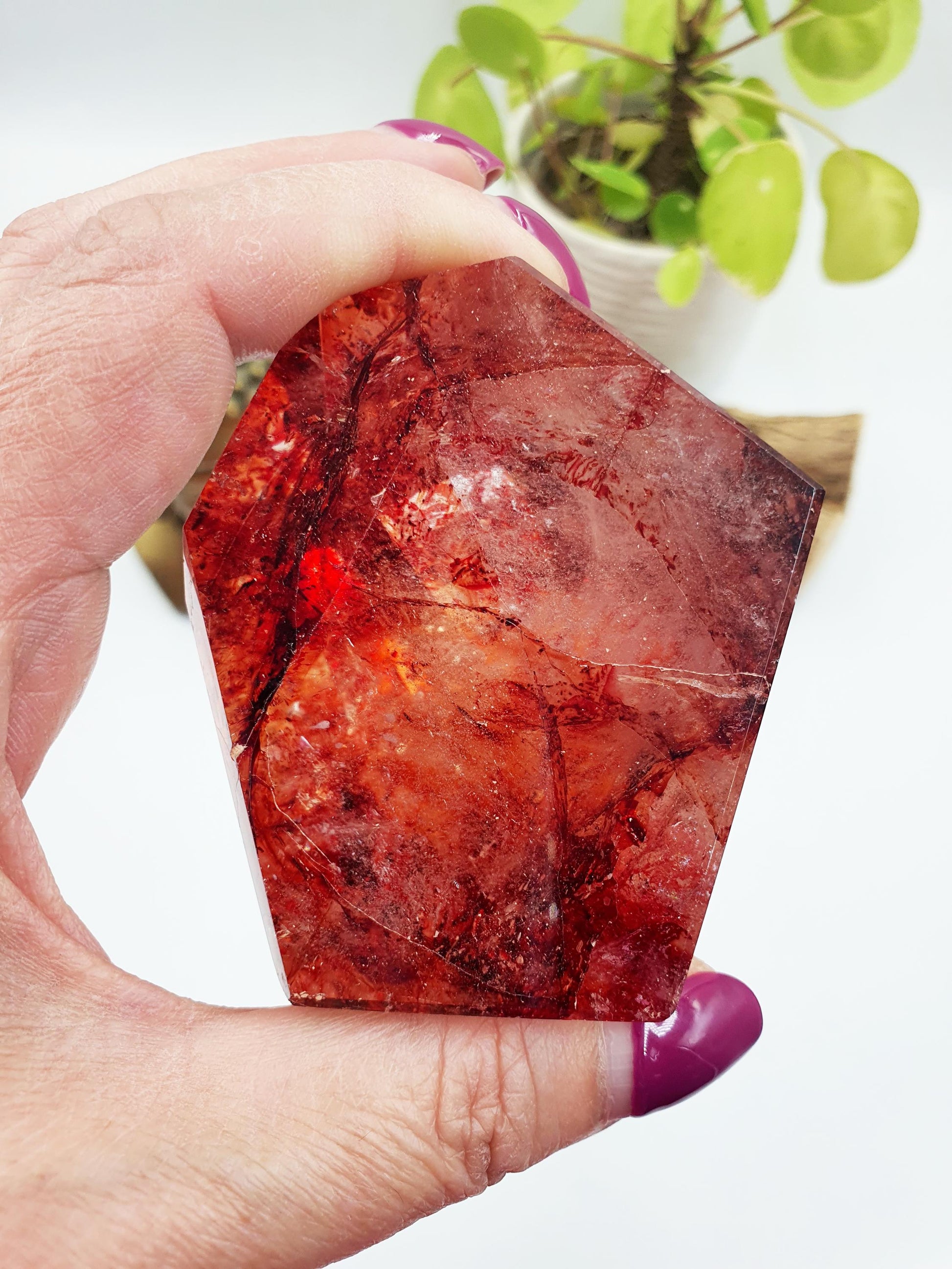 Madagascan Fire Quartz (Hematoid Quartz) Freeform - Grounding & Vitality Healing Crystal - 315g