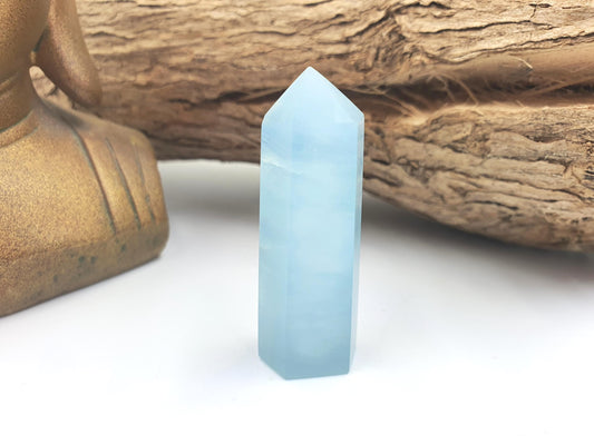 Little Aquamarine Tower - Calming & Communication Throat Chakra Healing Crystal Point - 25g