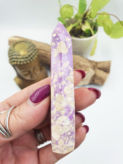 Phosphosiderite Tower - Rare Calming & Spiritual Healing Crystal Point - 45g