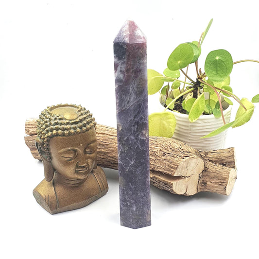 Huge Unicorn Stone (Pegmatite) Tower - Calming & Nurturing Crystal Obelisk - 27cm