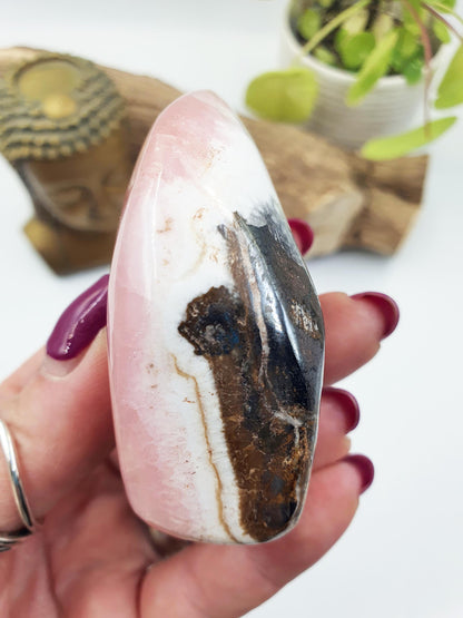 Pink Aragonite Freeform - Calming & Heart Healing Crystal, 165g