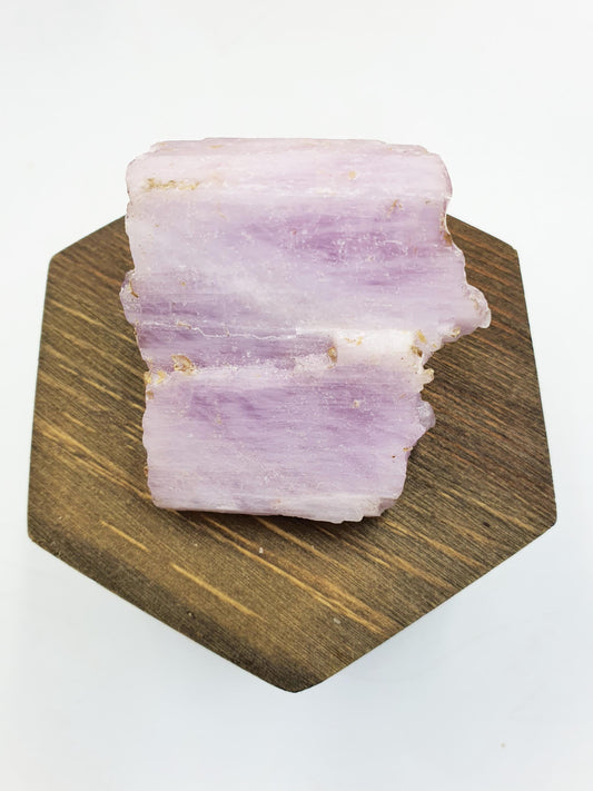 Raw Kunzite Specimen - Natural Heart Chakra & Emotional Healing Crystal - 120g