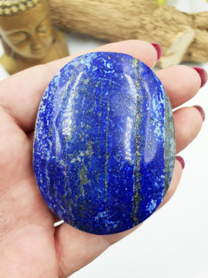 Lapis Lazuli Palm Stone - Wisdom & Truth Third Eye Chakra Crystal - 120g