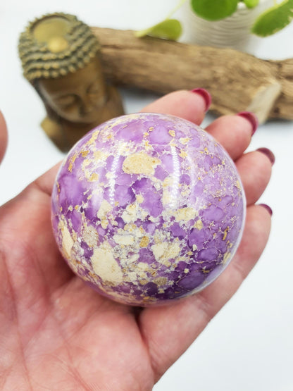 Phosphosiderite Sphere - Rare Claming & Spiritual Healing Crystal Ball - 53mm