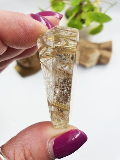 High Grade Golden Rutile Quartz Freeform - Manifestation & Energy Amplifying Crystal - 40g