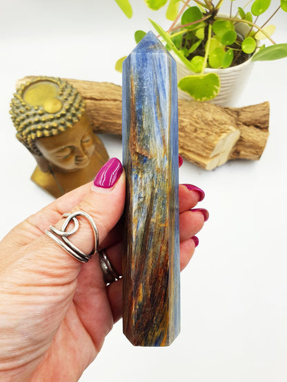 High Grade Kyanite Tower - Alignment & Communication Crystal Point - 14cm