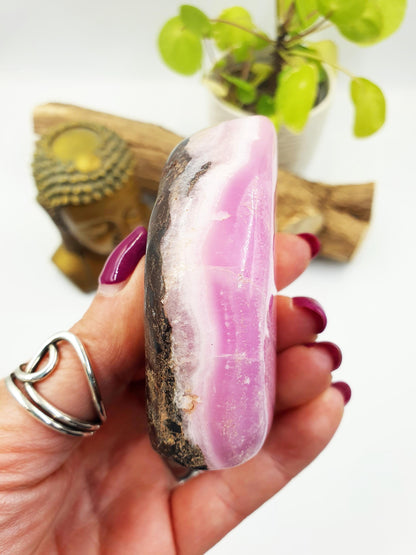 Pink Aragonite Freeform - Calming & Heart Healing Crystal - 230g