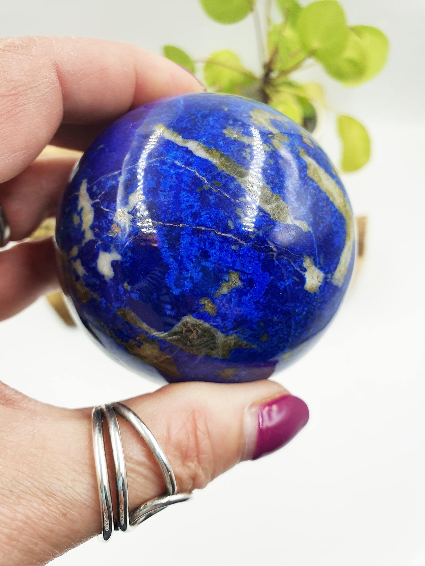 Unique Lapis Lazuli Sphere - Wisdom & Truth Third Eye Chakra Crystal Ball - 67mm