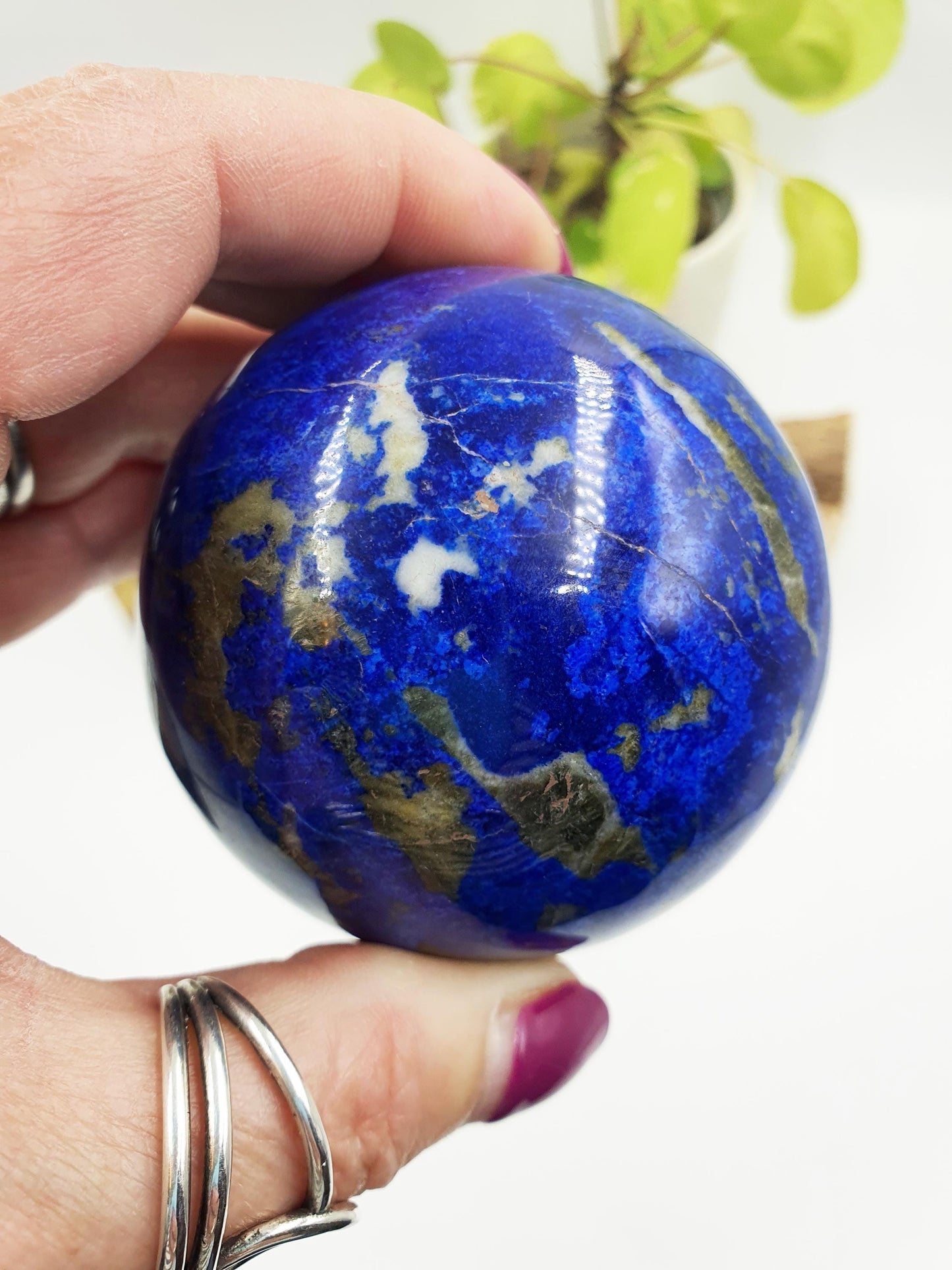 Unique Lapis Lazuli Sphere - Wisdom & Truth Third Eye Chakra Crystal Ball - 67mm