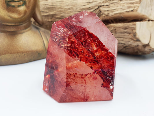 Madagascan Fire Quartz (Hematoid Quartz) Freeform - Grounding & Vitality Healing Crystal - 315g