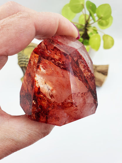 Madagascan Fire Quartz (Hematoid Quartz) Freeform - Grounding & Vitality Healing Crystal - 315g