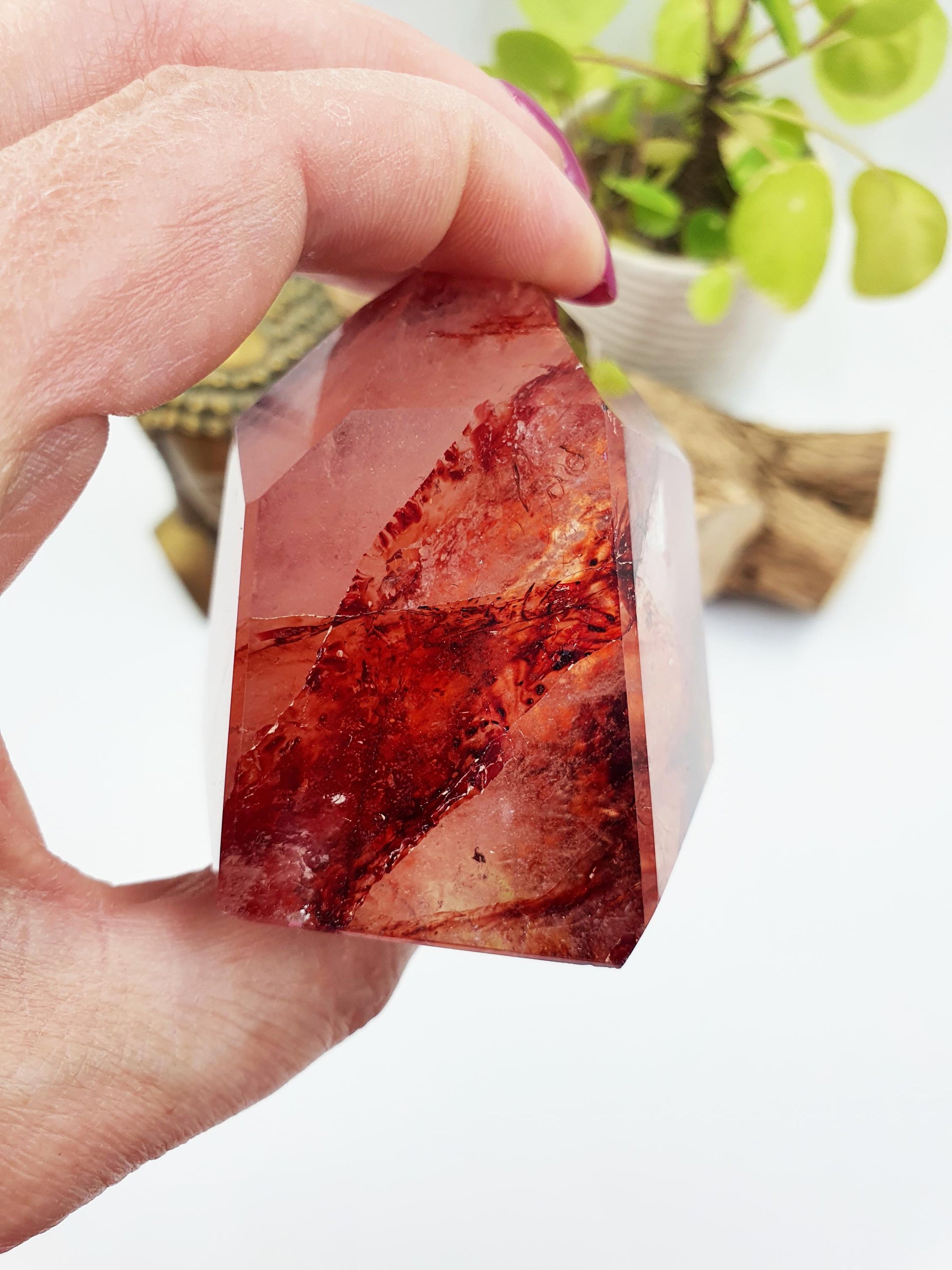 Madagascan Fire Quartz (Hematoid Quartz) Freeform - Grounding & Vitality Healing Crystal - 315g
