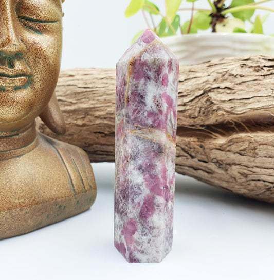 Plum Tourmaline Tower - Emotional Healing & Spiritual Growth Crystal Point - 85g