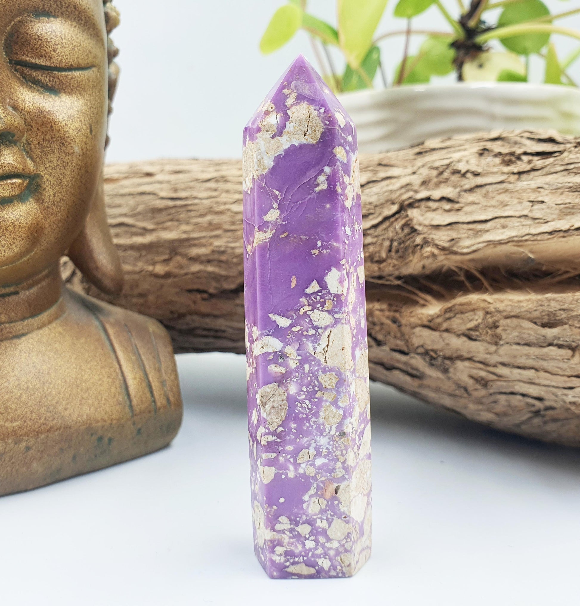 Phosphosiderite Tower - Rare Calming & Spiritual Healing Crystal Point - 45g