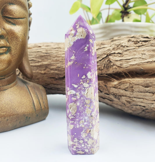 Phosphosiderite Tower - Rare Calming & Spiritual Healing Crystal Point - 45g