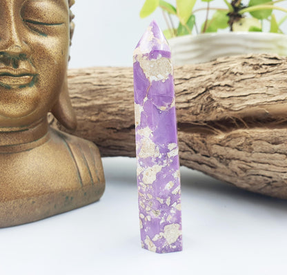 Phosphosiderite Tower - Rare Calming & Spiritual Healing Crystal Point - 45g